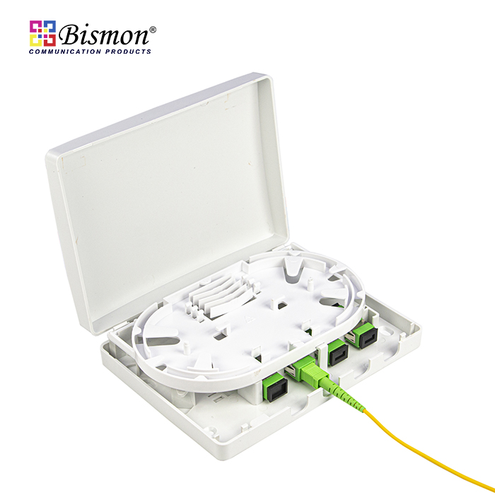 FTTH box กล่องพักสาย 4Ports Optical Fiber socket FTTX ODF box(กล่องเปล่า)
